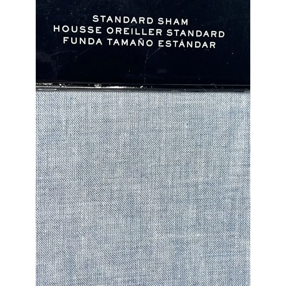 Ralph Lauren Graydon Melange STANDARD Pillow Sham CHAMBRAY Light Blue Denim (1)